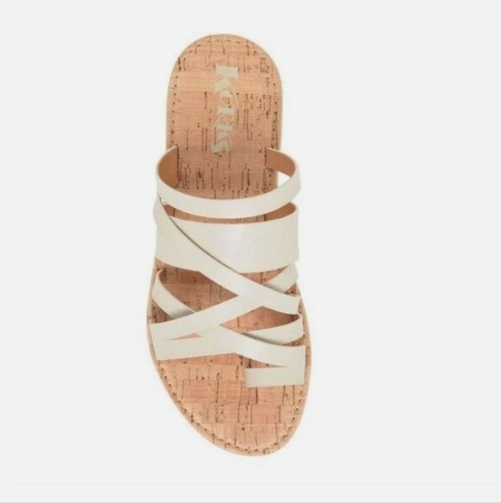 Korks Clemmons Strappy Sandal Women's Off White Beige Size 9